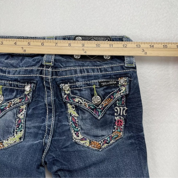 Miss Me Girls Capris Size 12 JK5701P4 Stud Embellished Bling Peace Signs *Read - Picture 8 of 13